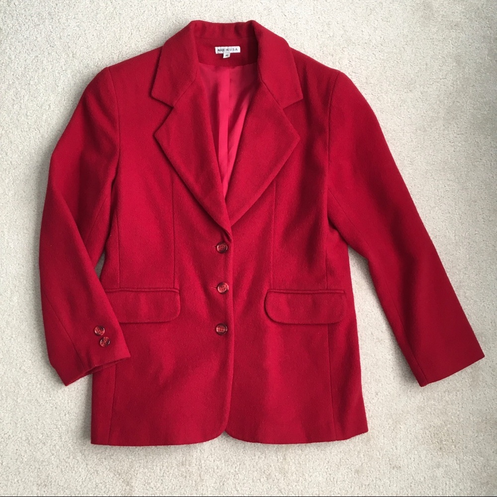 Vintage 90s Nordstrom Red Coat